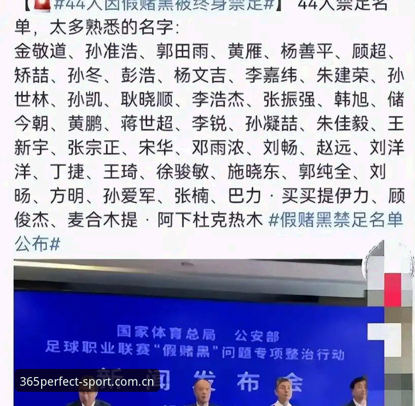 中国足协第三批禁足名单最新动态：17人终身禁赛，48人受罚，完美体育365wm最新版下载用户热议赛事公正性